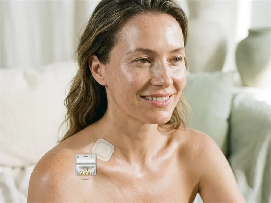 Skin Care and Natural Radiance on Model with Patch